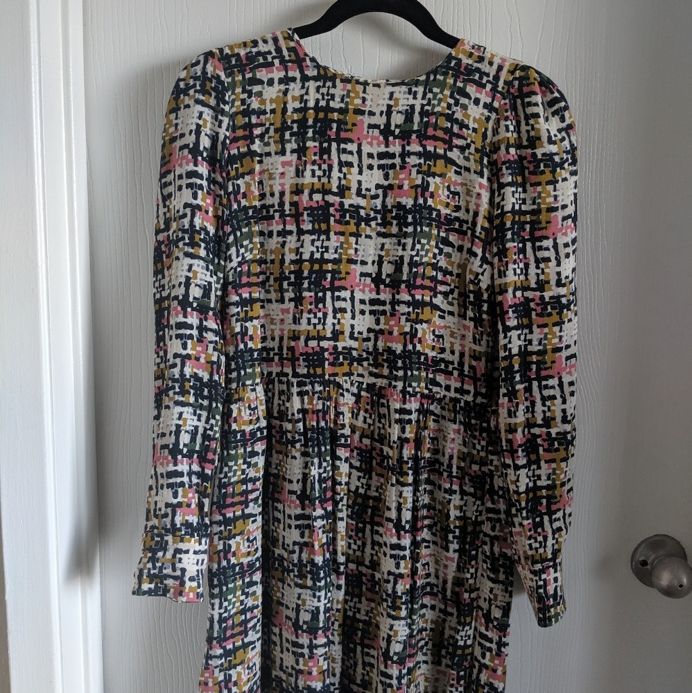 Zara Multicolor Tweed Print Dress